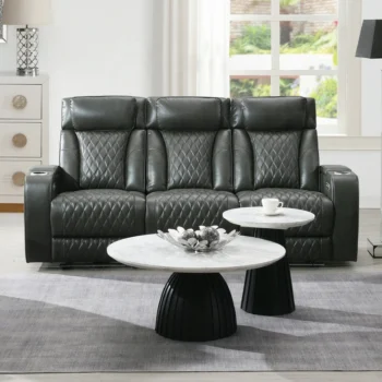 Power Motion Sofa wPower Headrest, USB, Wireless Charger, LED & Reading Light