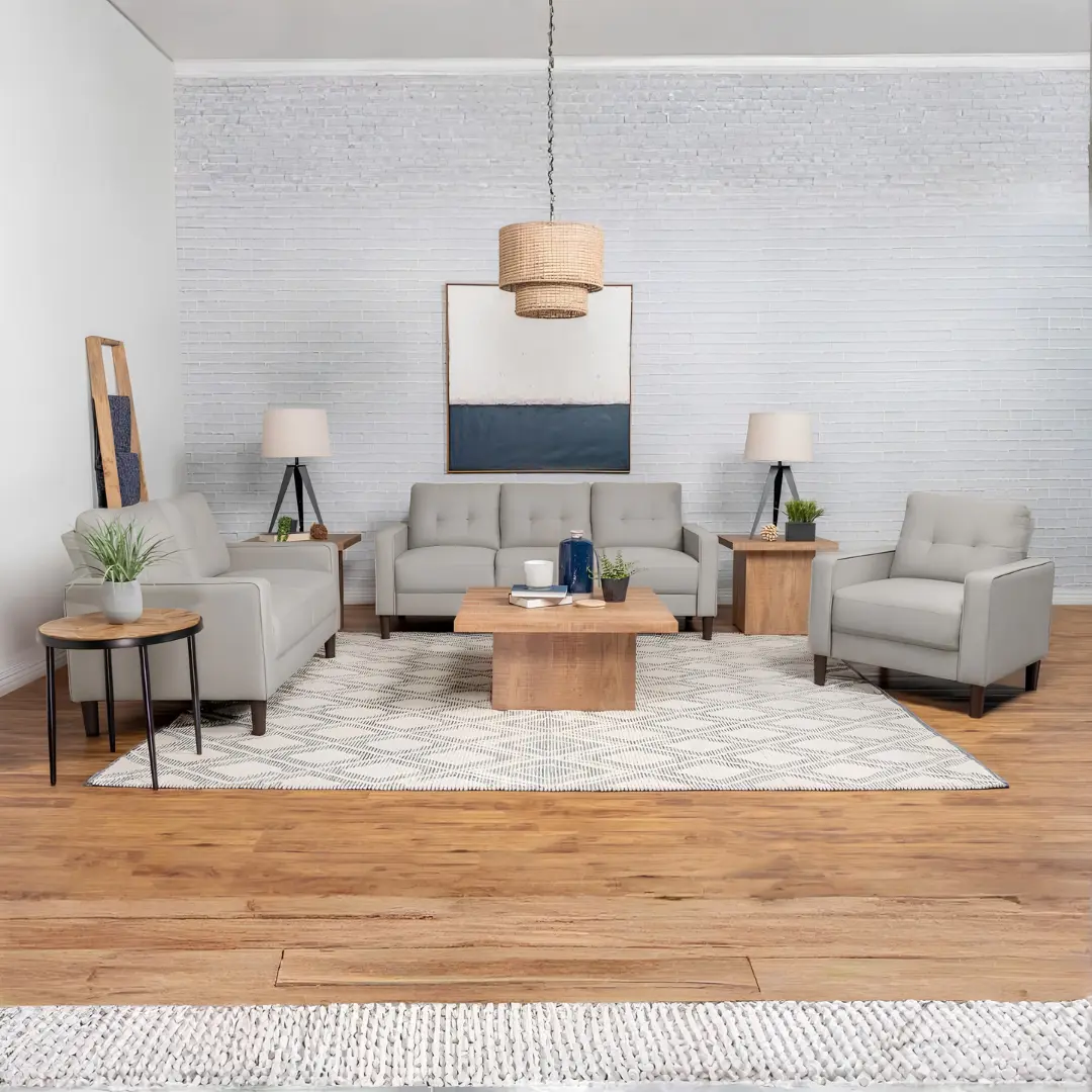 Bowen 3-Piece Tufted Sofa Set By Coaster Furniture | Mobilia Cleopatra 3 Tufted Armchair