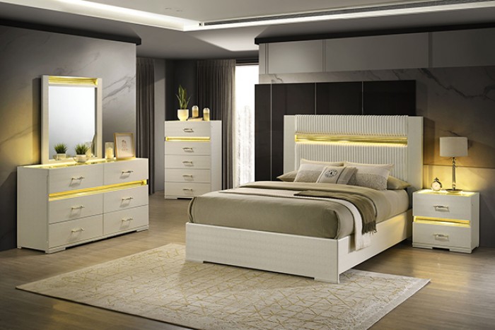 Lucida 5 Pc Queen Wooden Bedroom Set With Chest By Furniture Of America | Mobilia Cleopatra 3 Lucida 5 Pc Queen Wooden Bedroom Set w/ Chest By Furniture Of Americab
