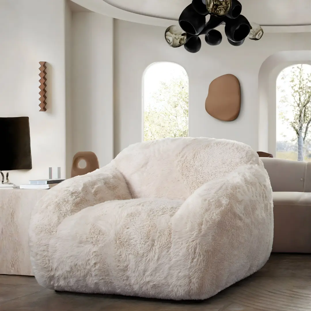 Dawson Faux Fur Mid Century Accent Chair By Diamond Sofa | Mobilia Cleopatra 3 Mid Century Accent Chair