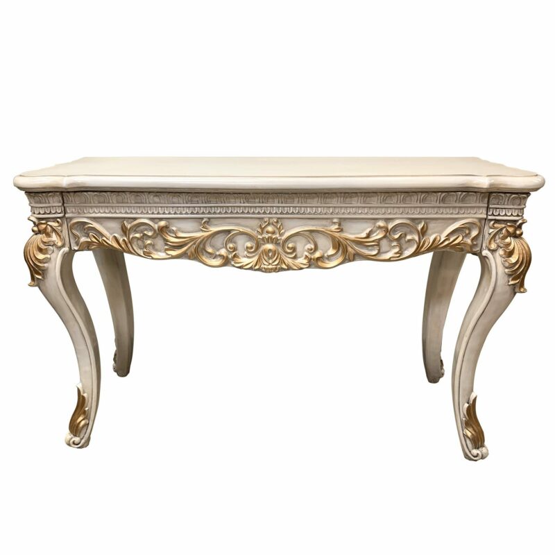 Plantation Cove White Console Table Hd-1469 By Homey Design | Mobilia Cleopatra 3 Plantation Cove White Console Table HD-1469 By Homey Design - Image 1