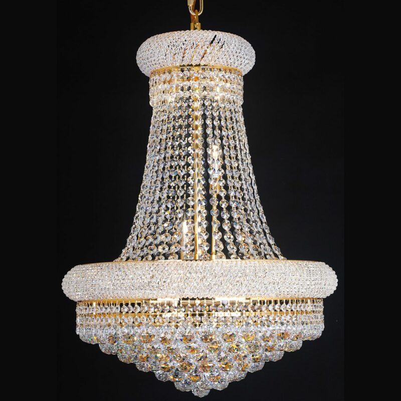 Golden Brass Candelier Hd-71006 By Homey Design | Mobilia Cleopatra 3 Golden Brass Candelier HD-71006 By Homey Design - Image 1