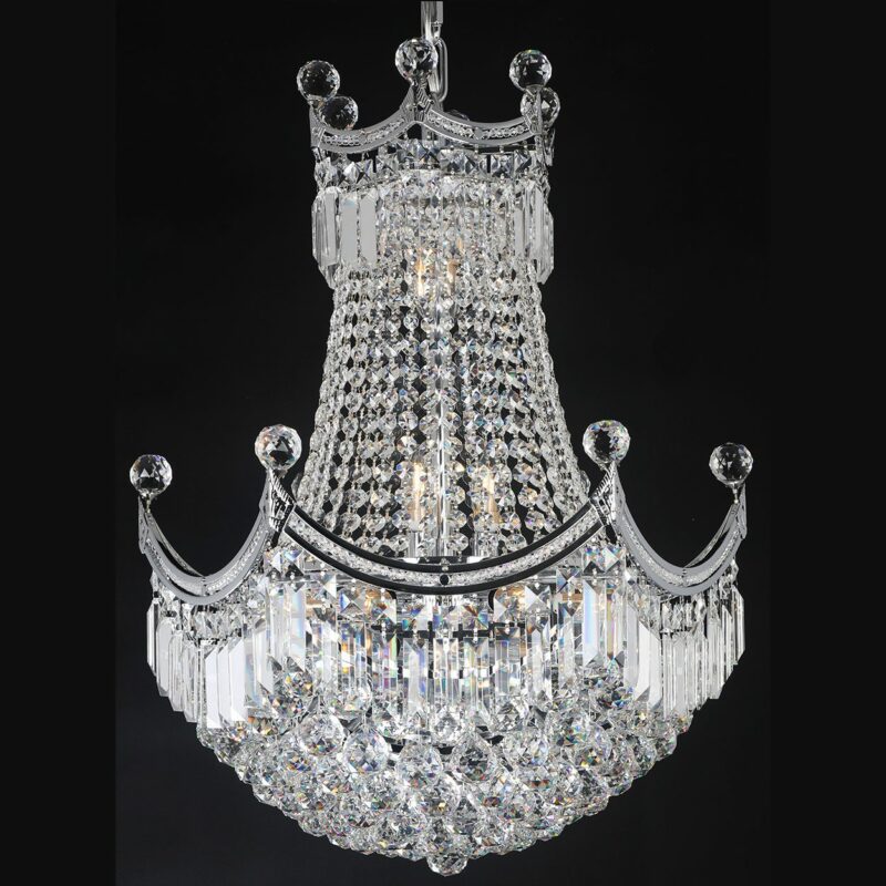 Luxury Silver Candelier Hd-61000 By Homey Design | Mobilia Cleopatra 3 Luxury Silver Candelier HD-61000 By Homey Design - Image 1