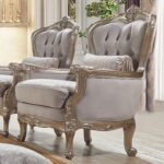 Luxury Silver 3 PCs Sofa Set HD-20339 By Homey Design - Image 2