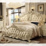 Luxury Pearl 5 California King Cream Bedroom Set HD-5800 By Homey Design - Image 2