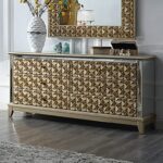 Luxury Gold 5PCs California King Bedroom Set HD-6065 By Homey Design - Image 4