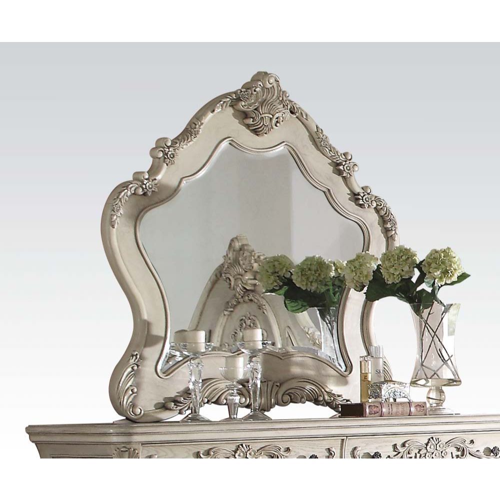 Antique White Finish Ragenardus Mirror 27014 By Acme | Mobilia Cleopatra 3 Antique White Finish Ragenardus Mirror 27014 by ACME - Image 1