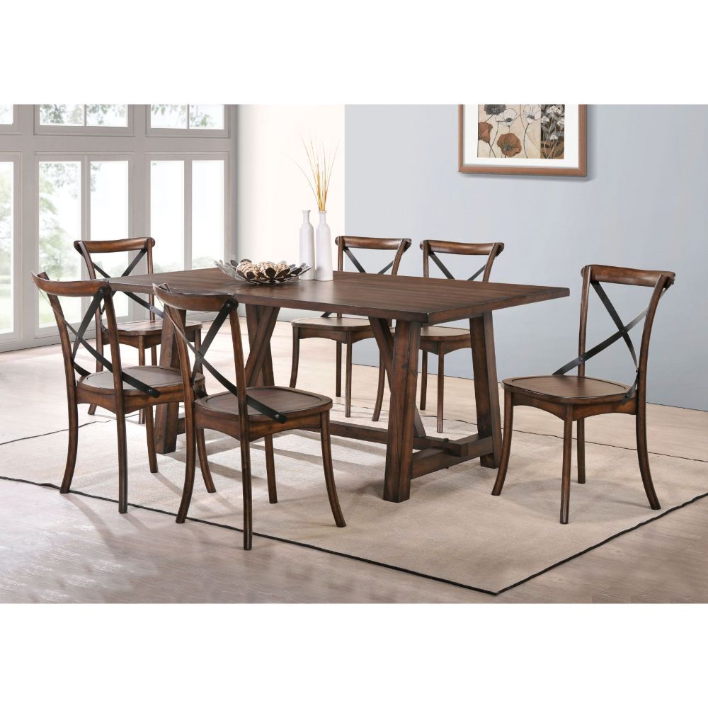 Kaelyn Dark Oak Dining Table By Acme | Mobilia Cleopatra 3 Kaelyn Dark Oak Dining Table by ACME - Image 1