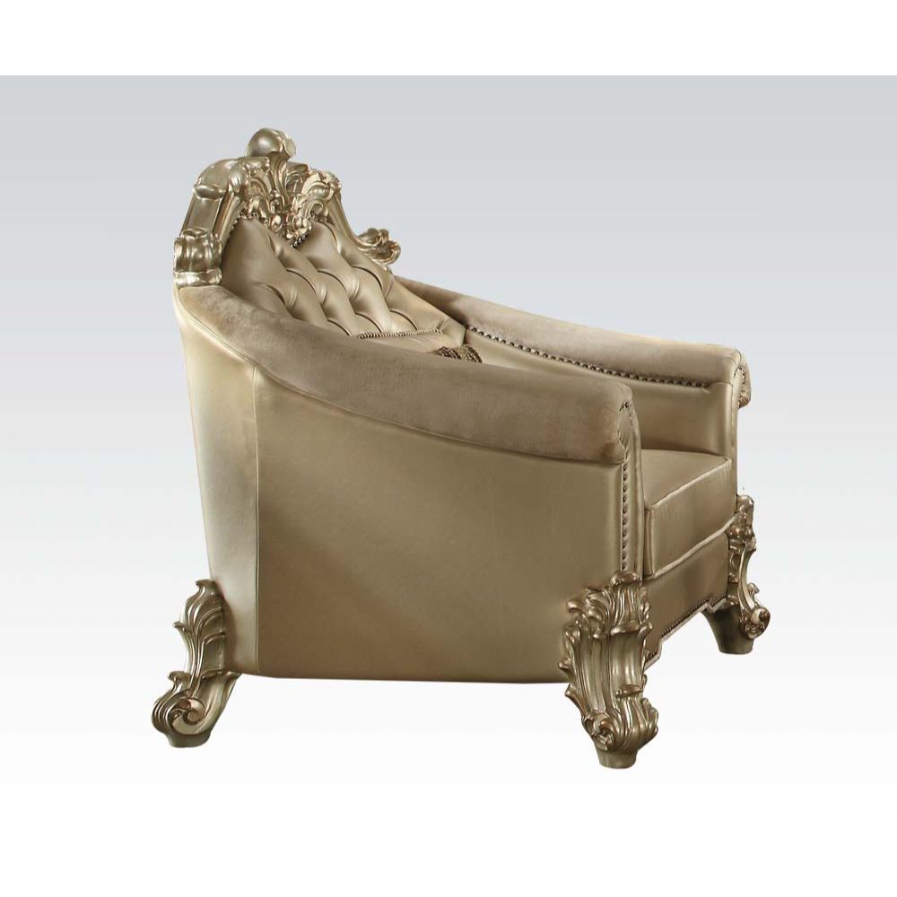 Vendome Ii Bone Leather Chair With Pillow By Acme | Mobilia Cleopatra 3 Vendome II Bone Leather Chair With Pillow by ACME - Image 1