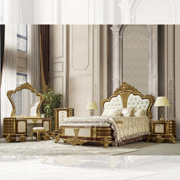 Hd-957 – 6 Pc Bedroom Set By Homey Design | Mobilia Cleopatra 3 HD-957 – 6 PC BEDROOM SET BY Homey Design - Image 1