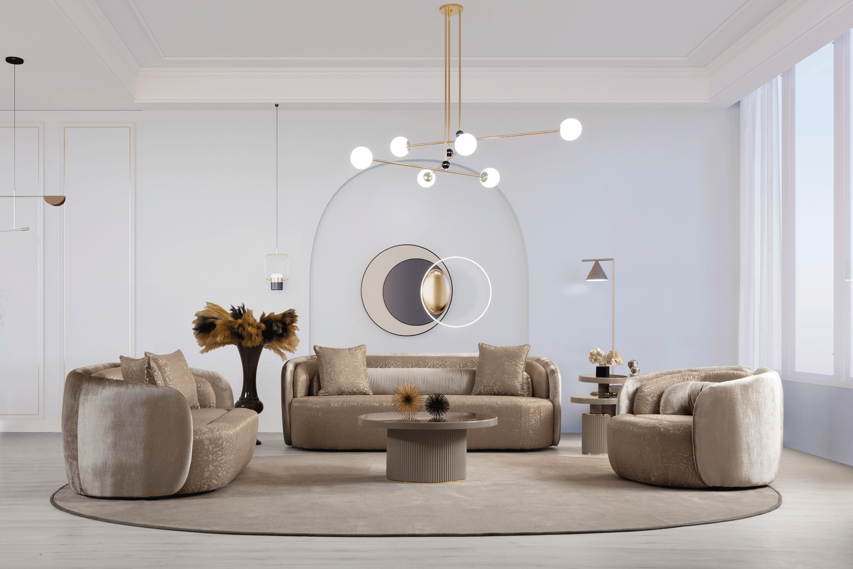 Soho Living Room Set P13459 By Esf Furniture | Mobilia Cleopatra 3 Soho Living Room Set p13459 By ESF Furniture - Image 1