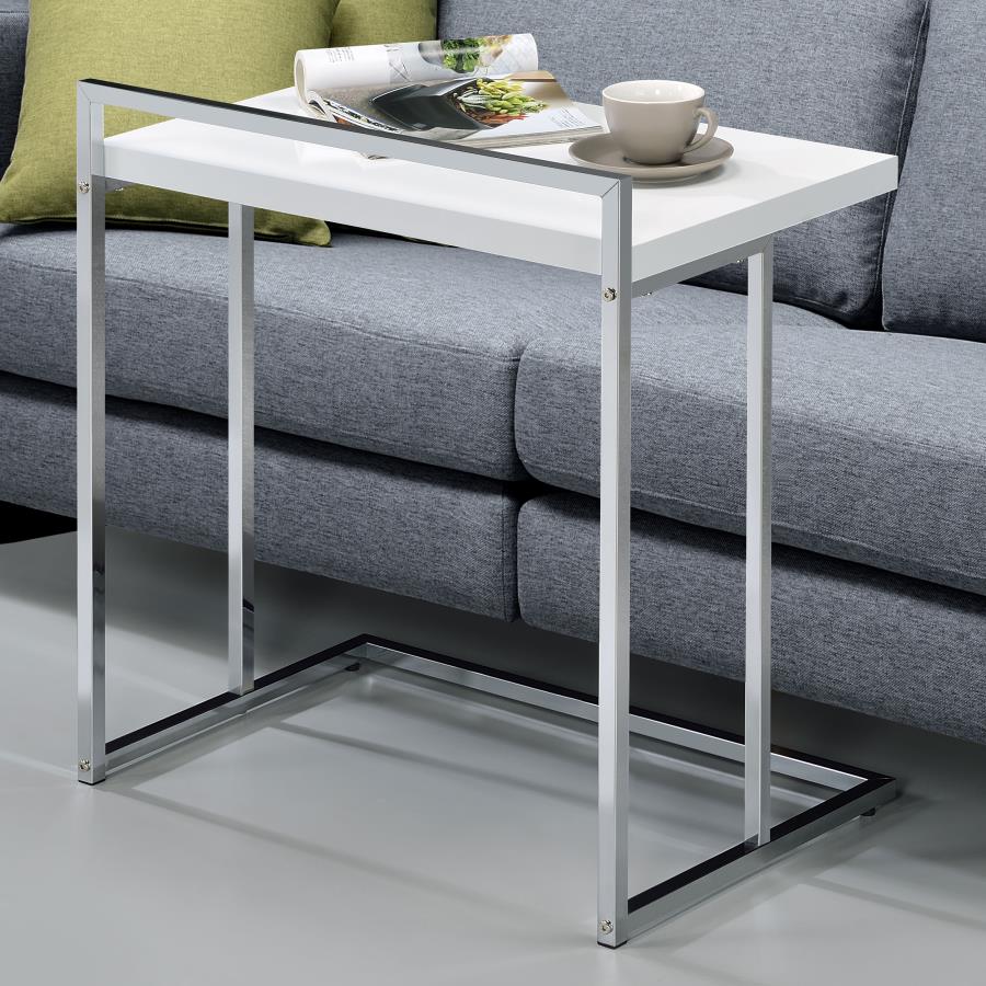 Dani Rectangular Snack Table With Metal Base 936118 By Coaster Furniture | Mobilia Cleopatra 3 Dani Rectangular Snack Table with Metal Base 936118 By Coaster Furniture - Image 1