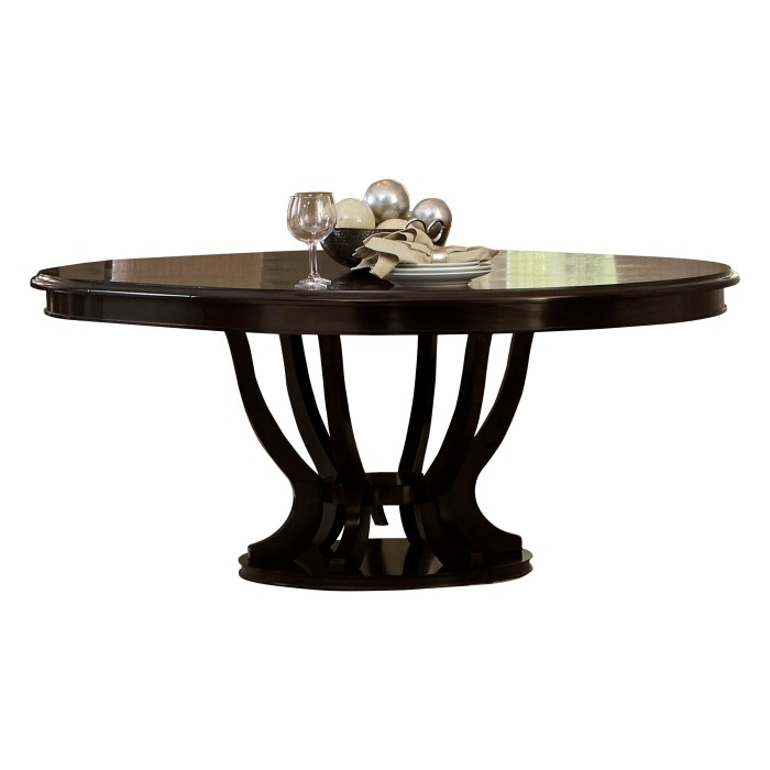 Espresso Oval Pedestal Table Savion Collection Dining Table By Homelegance | Mobilia Cleopatra 3 Espresso Oval Pedestal Table Savion Collection Dining Table By Homelegance - Image 1