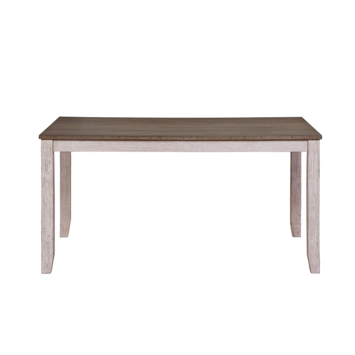 Grayish White And Brown Ithaca Collection Dining Table By Homelegance | Mobilia Cleopatra 3 Grayish white and Brown Ithaca Collection Dining Table By Homelegance - Image 1