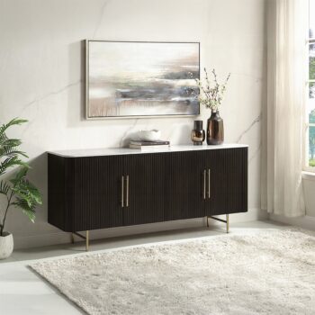 Clayten Espreeso Server with White Marble Top By ACME