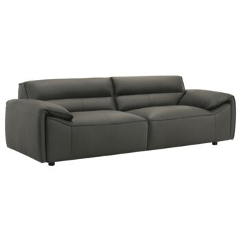 Buxton Top Grain Leather Upholstered Sofa Graphite by Coaster Furniture