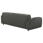 Buxton Top Grain Leather Sofa Graphite By Coaster Furniture - Image 3