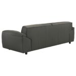 Buxton Top Grain Leather Sofa Graphite By Coaster Furniture - Image 4