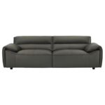 Buxton Top Grain Leather Sofa Graphite By Coaster Furniture - Image 6