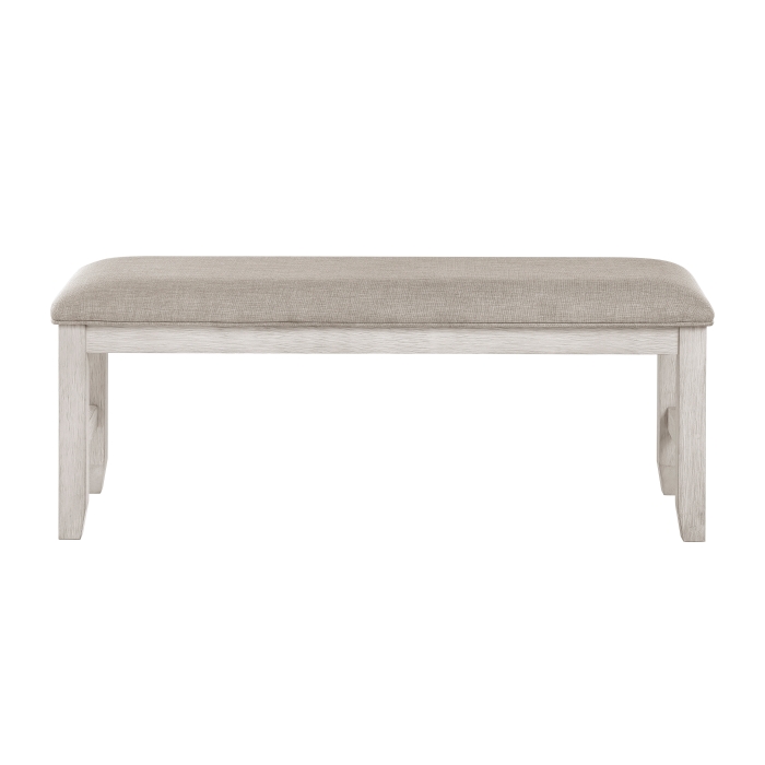 Savile Bench In White Finish By Homelegance | Mobilia Cleopatra 3 Savile Bench in white finish By Homelegance - Image 1
