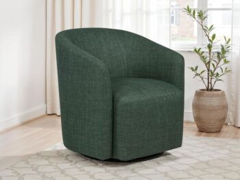 Mossbrook Fabric Upholstered Swivel Accent Chair Green 903222 By Coaster |