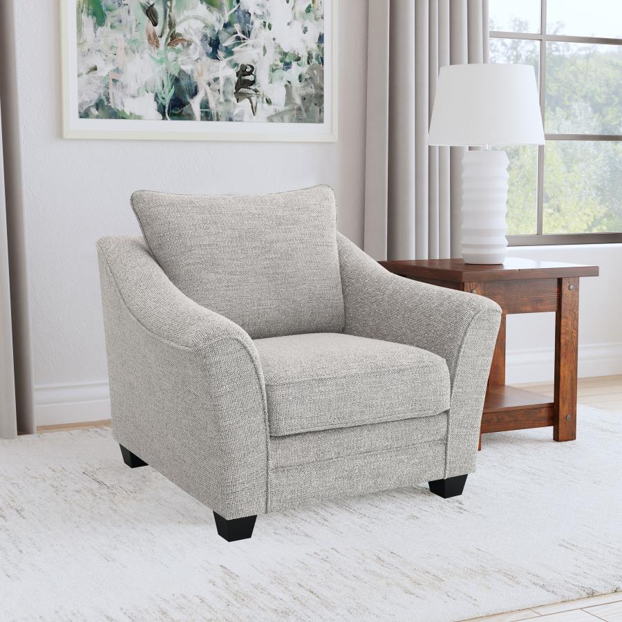 Tomkins Boucle Upholstered Chair Light Grey 509673 By Coaster | Mobilia Cleopatra 3 Tomkins Boucle Upholstered Chair Light Grey 509673 By Coaster - Image 1