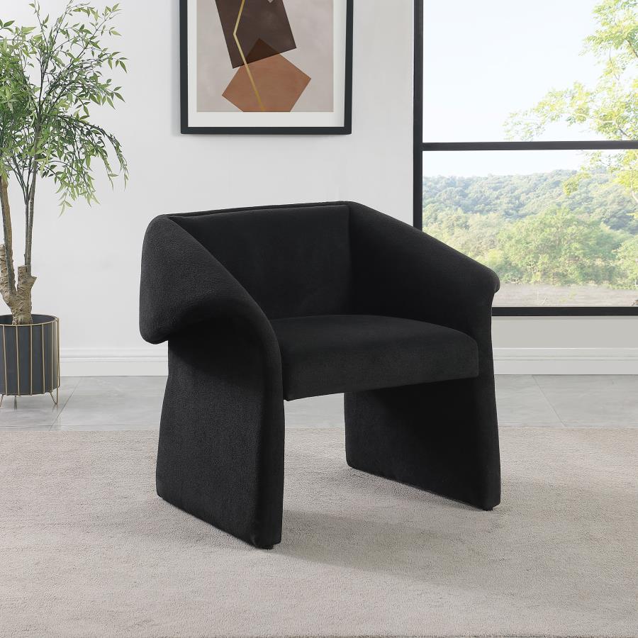 Ramsey Upholstered Sloped Arm Accent Chair Black 907524 By Coaster | Mobilia Cleopatra 3 Ramsey Upholstered Sloped Arm Accent Chair Black 907524 By Coaster - Image 1
