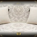 5PCS Handmade Brown Gold Diva Sofa Set - Image 3