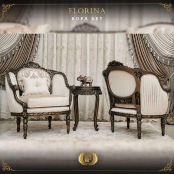 Handmade Florina Bronze Beige Chair |