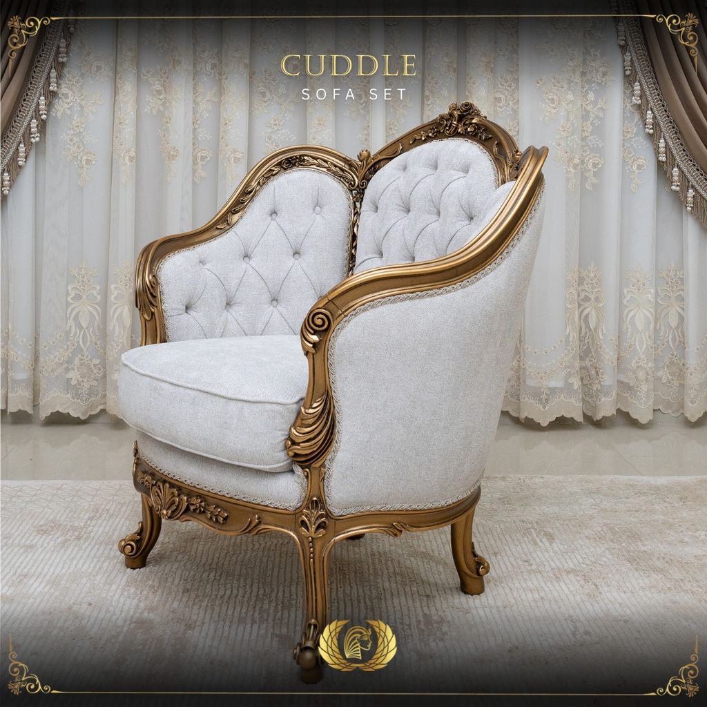 Handmade Bronze Cuddle Tufted Chair | Mobilia Cleopatra 3 Handmade Bronze Cuddle Tufted Chair - Image 1