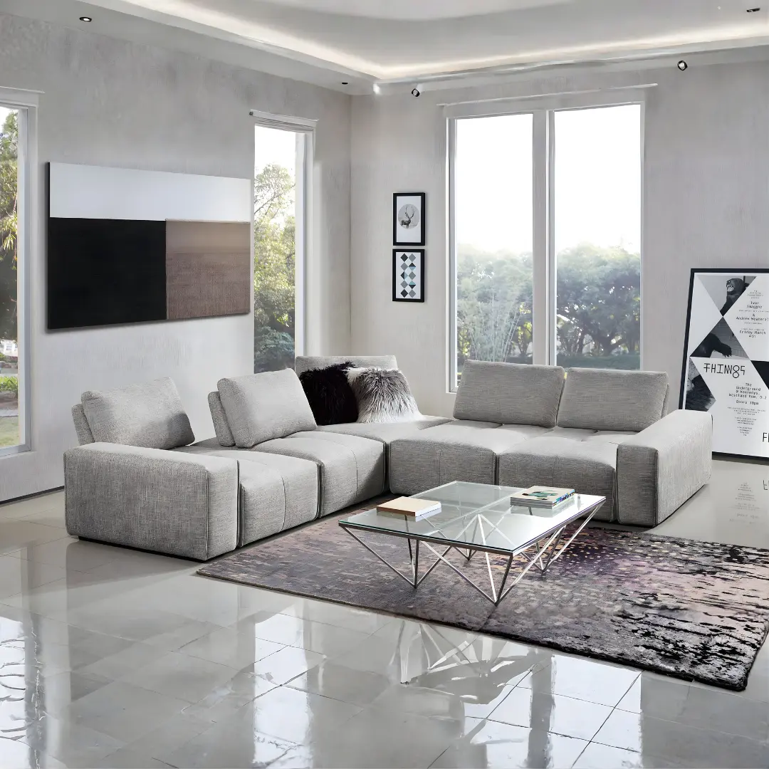Jazz Modular 5 Seat Sectional Sofa By Diamond Sofa | Mobilia Cleopatra 3 5 Seat Sectional Sofa