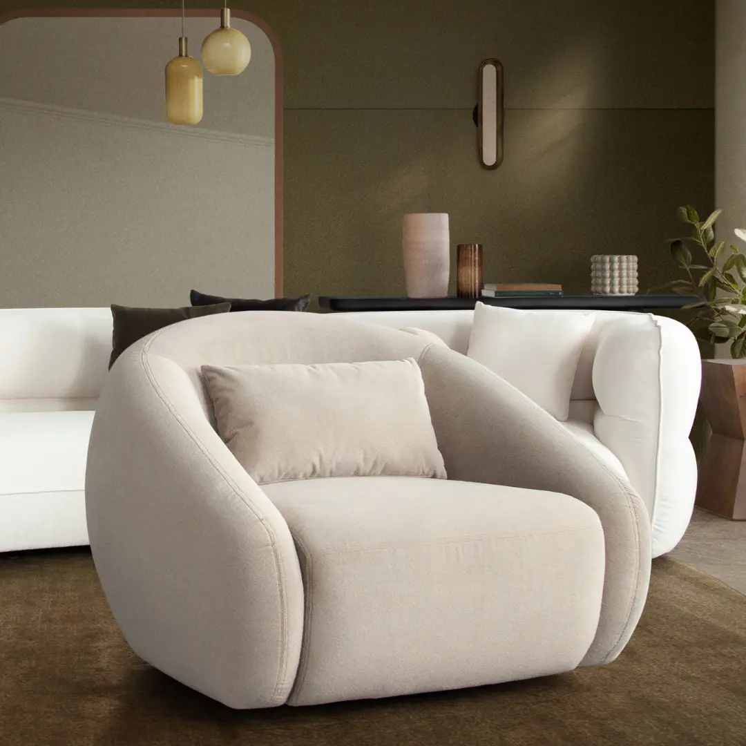 Lena Modern Swivel Accent Chair By Diamond Sofa | Mobilia Cleopatra 3 Modern Swivel Accent Chair
