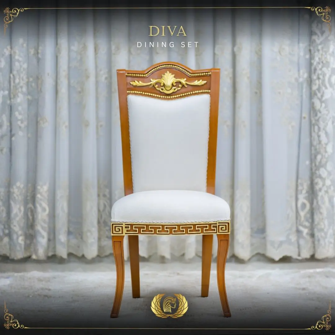 Handmade Brown Gold Diva Side Chair | Mobilia Cleopatra 3 Handmade Brown Gold Diva Side Chair - Image 1
