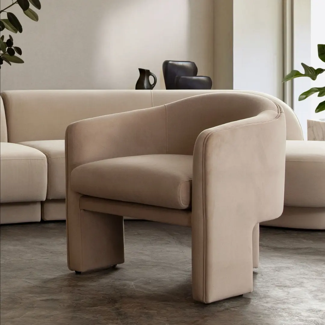Leyah Velvet Accent Chair By Diamond Sofa | Mobilia Cleopatra 3 Velvet Accent Chair