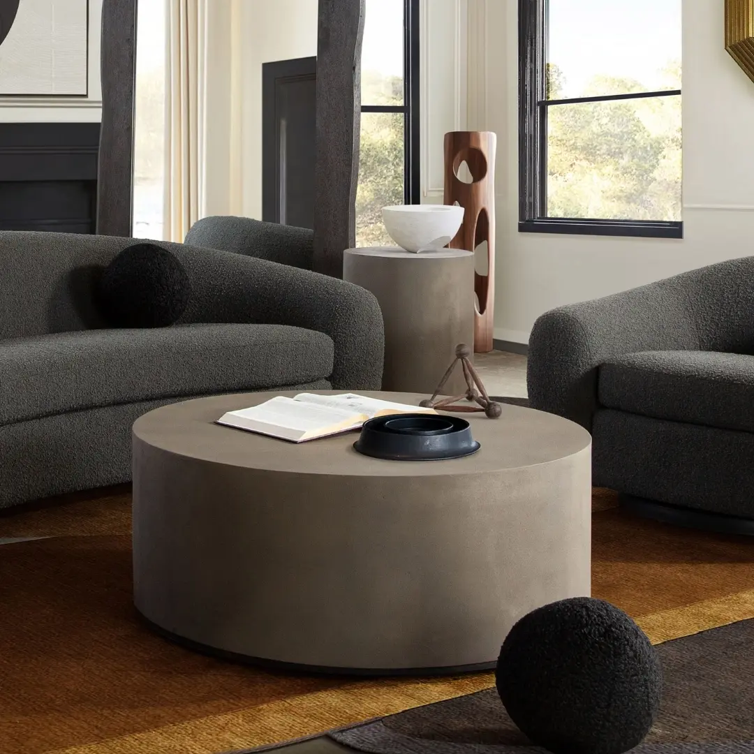 Montage Modern Round Coffee Table By Diamond Sofa | Mobilia Cleopatra 3 Modern Round Coffee Table