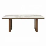 Harvey Ceramic Dining Table By ACME in Walnut – View 2