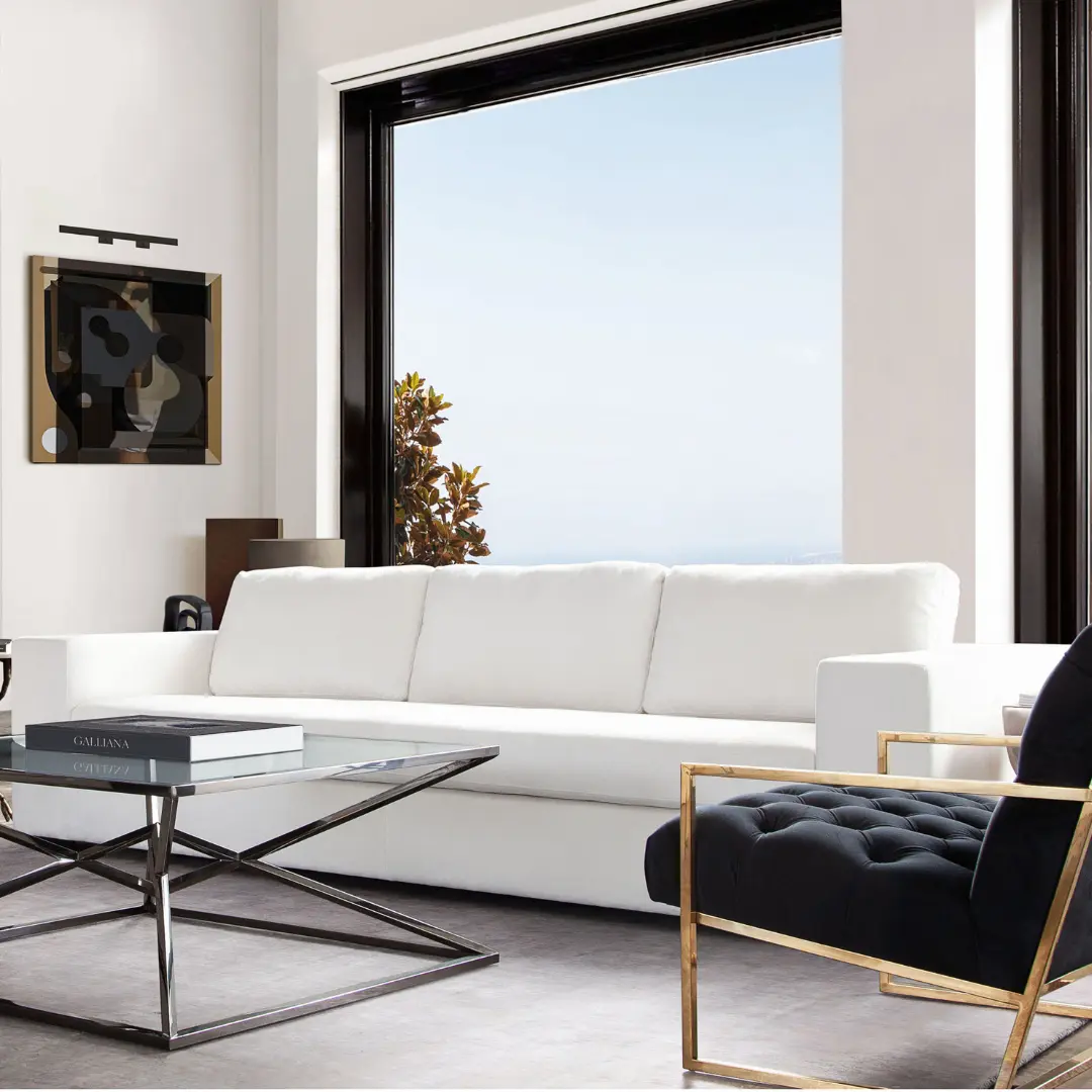 Muse Mist White Sofa With Pillows By Diamond Sofa | Mobilia Cleopatra 3 Sofa With Pillows
