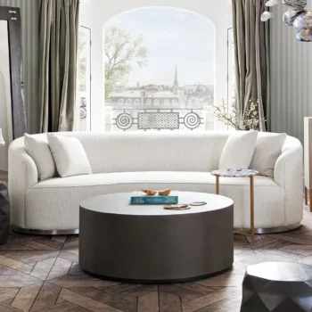 Cream Velvet Sofa