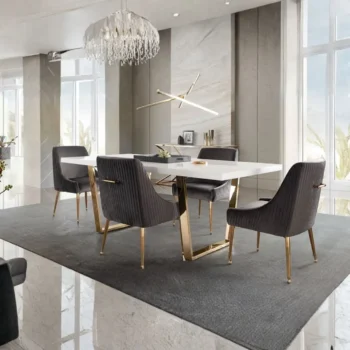 Grey Upholstered Dining Chair
