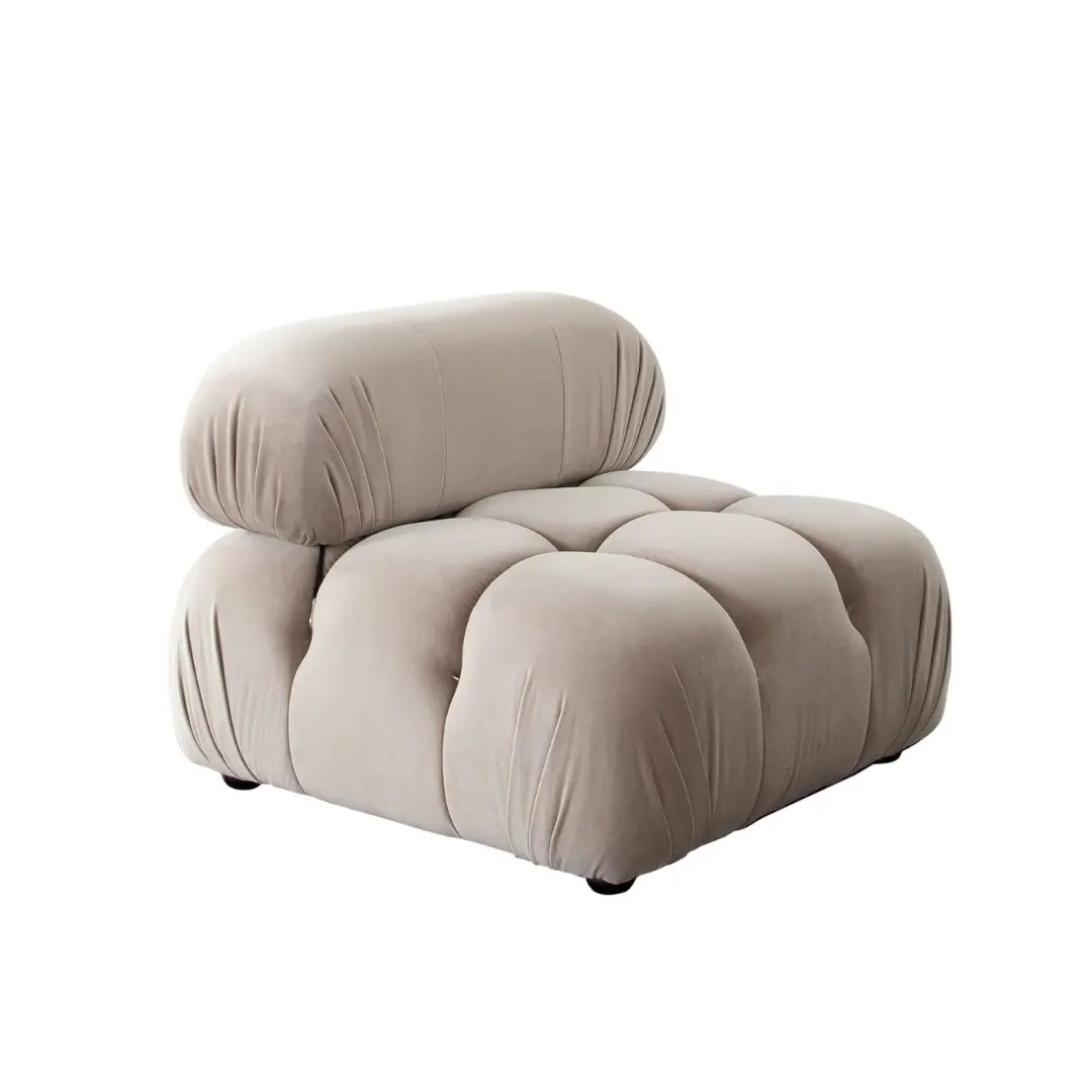 Paloma Armless Velvet Tufted Chair By Diamond Sofa | Mobilia Cleopatra 3 Velvet Tufted Chair