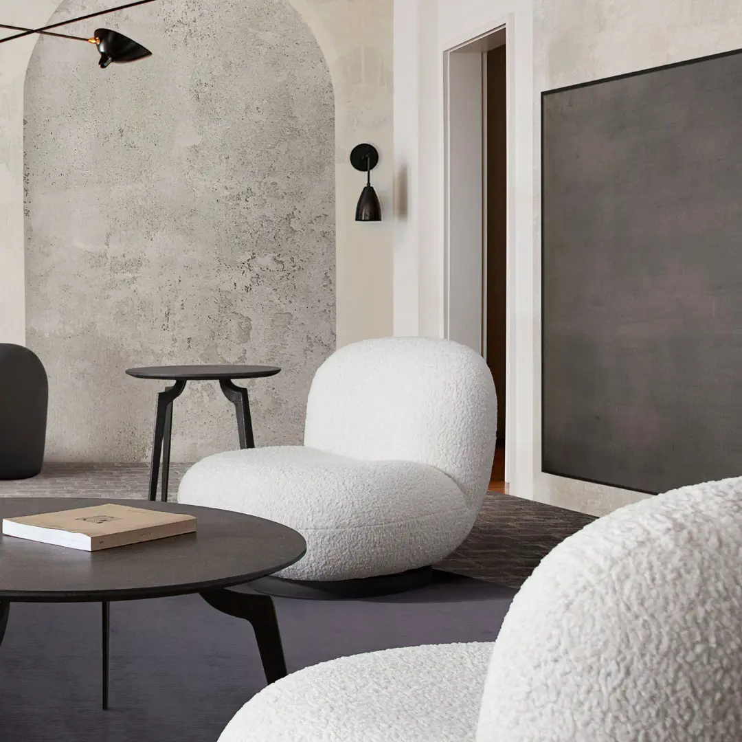 Simone Swivel Sheepskin Accent Chair By Diamond Sofa | Mobilia Cleopatra 3 Sheepskin Accent Chair