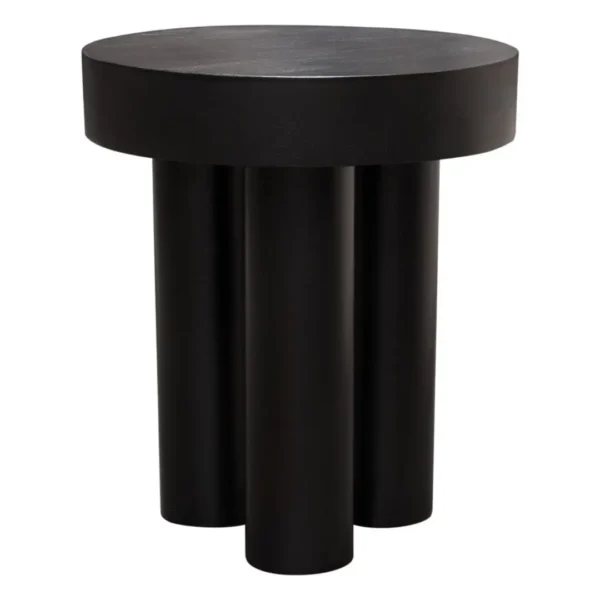 Wood Round End Table
