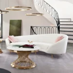 Cream Curved Sofa