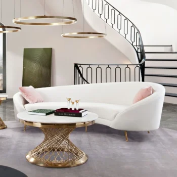 Cream Curved Sofa
