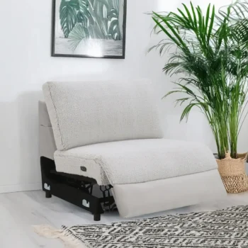Gray Modular Power Armless Recliner