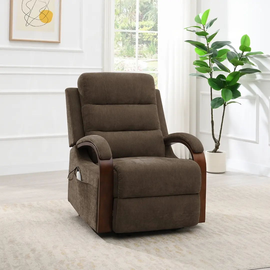 Kayla Power Recliner With Lift & Heating & Massage By Acme | Mobilia Cleopatra 3 Chocolate Power Recliner with Lift & Heating & Massage