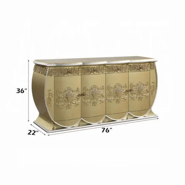 Bernadette Gold Server Cabinet by ACME - Image 5