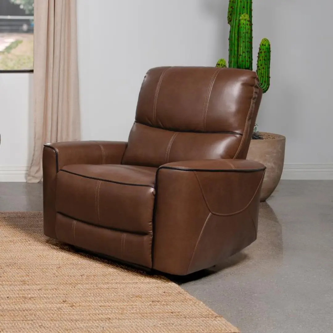 Greenfield Leather Power Recliner Chair By Coaster Furniture | Mobilia Cleopatra 3 Leather Power Recliner Chair