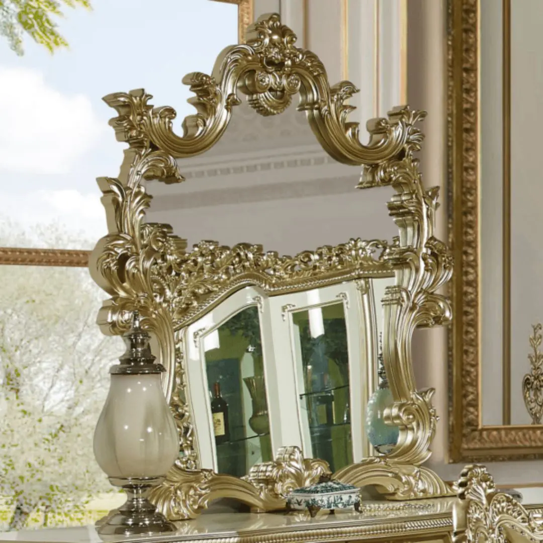 Vintage Gold Mirror Hd-1812 By Homey Design | Mobilia Cleopatra 3 Vintage Gold Mirror HD-1812 By Homey Design - Image 1