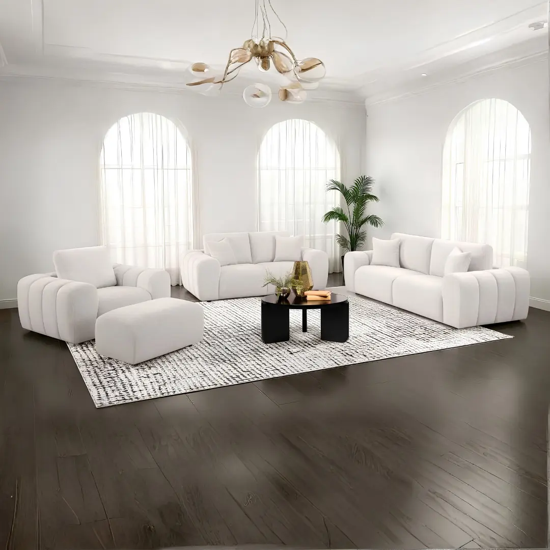 Burnett Contemporary Sofa Sets Living Room By Coaster Furniture | Mobilia Cleopatra 3 Armchair Tufted